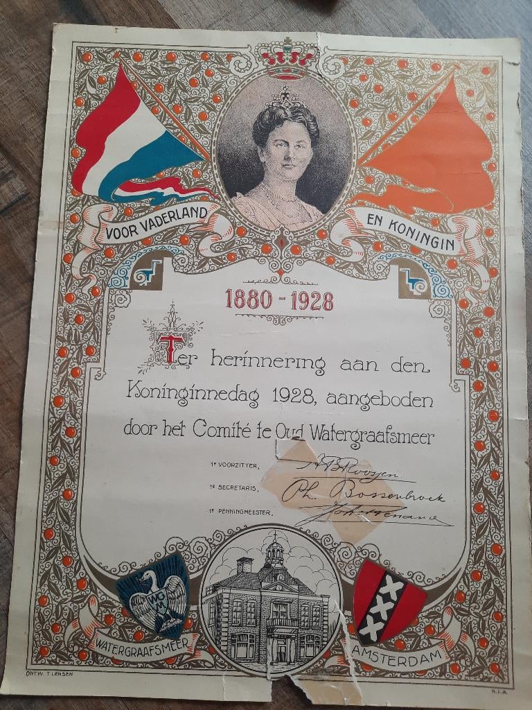 Oud drukwerk uit 1928, Antiek en Kunst, Antiek | Overige Antiek, Ophalen