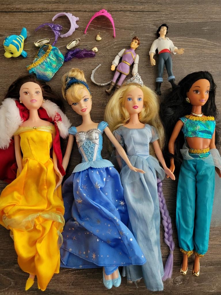 Barbie disney princess poppen, Ophalen of Verzenden, Gebruikt, Barbie