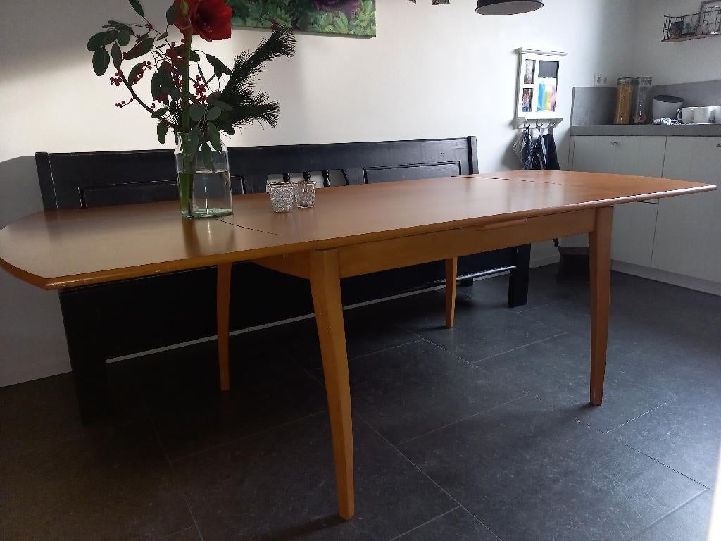 Vintage eettafel jaren '60, Huis en Inrichting, Tafels | Eettafels, Ophalen, 200 cm of meer, 50 tot 100 cm, Zo goed als nieuw