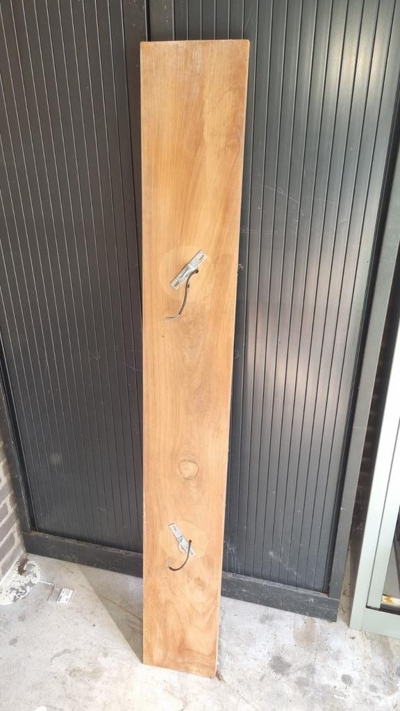 Teak houten plank voor 2 hanglampen, Ophalen