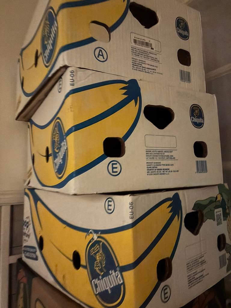 Gratis af te halen, 10 bananendozen, Doe-het-zelf en Verbouw, Kratten en Dozen, Ophalen, Doos, 40 tot 60 cm, 50 tot 75 cm