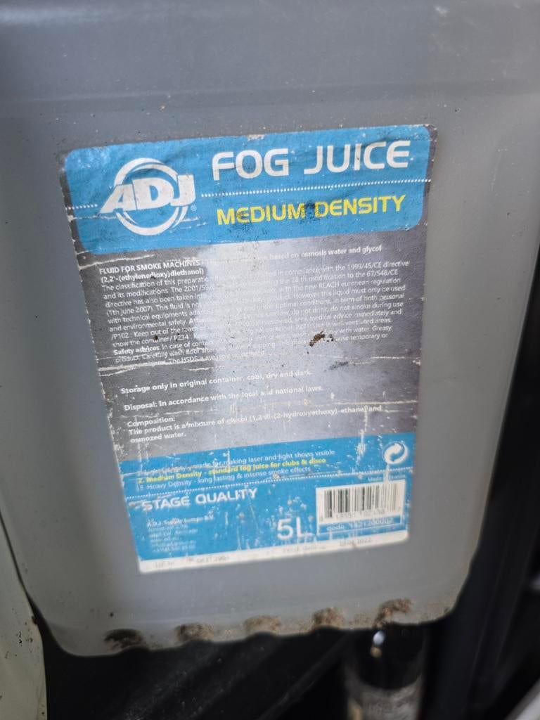 6x ADJ Fog Juice Rookvloeistof - Medium Density 5L, Ophalen of Verzenden, Nieuw, Rookmachine