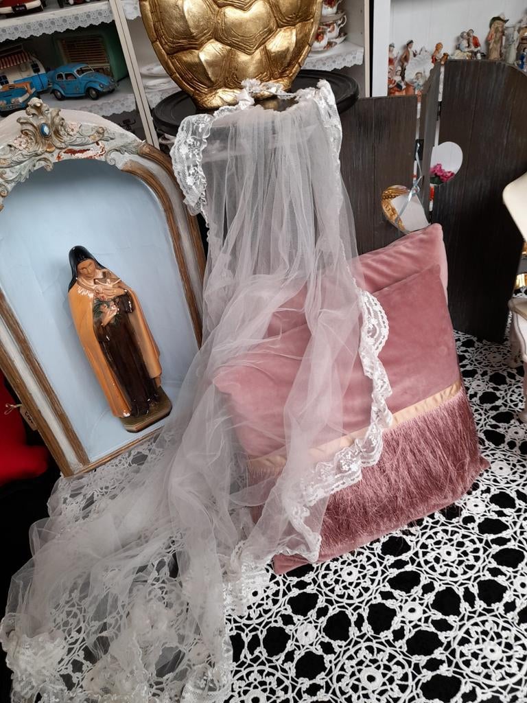 Antieke bruids  sluier, Ophalen of Verzenden