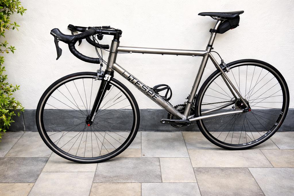 Litespeed T5 Titanium 11 speed Velgremmen Large, Fietsen en Brommers, Fietsen | Racefietsen, 28 inch, Gebruikt, Heren, 57 tot 61 cm