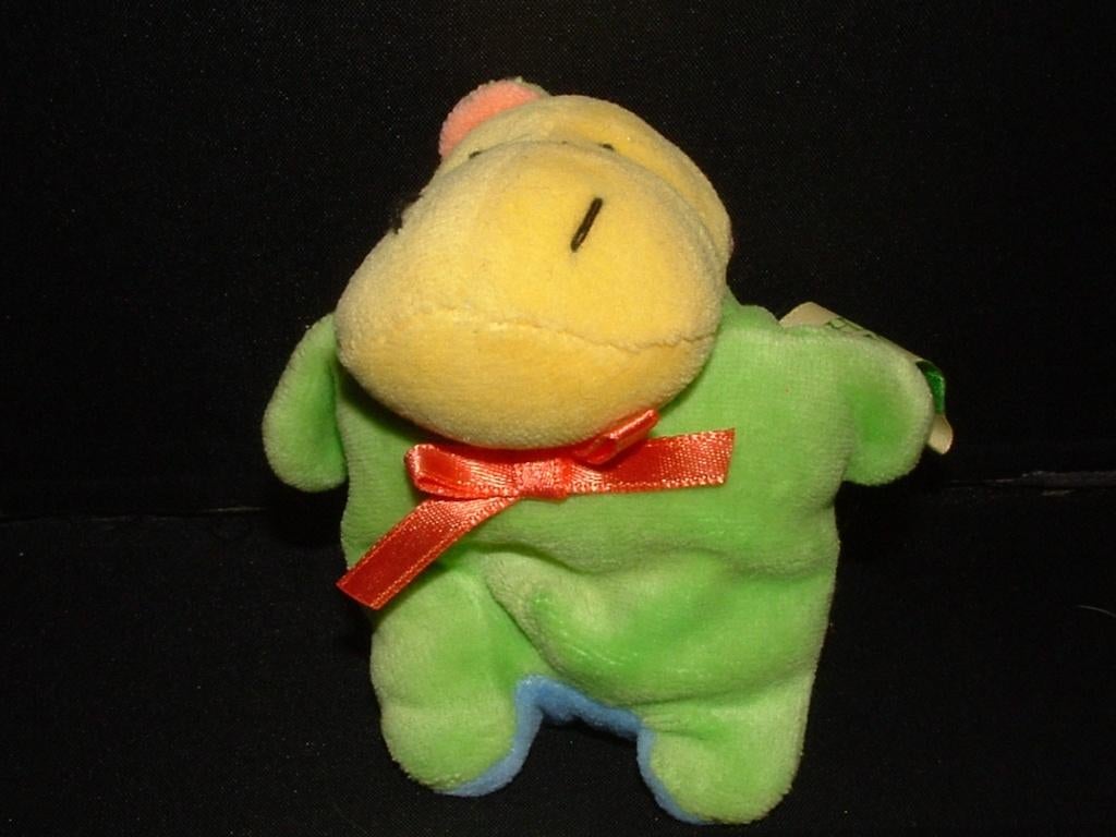 HAPPY HORSE NIJLPAARD VELOURS GROEN/GEEL MET BLAUWE, Kinderen en Baby's, Speelgoed | Knuffels en Pluche, Ophalen of Verzenden
