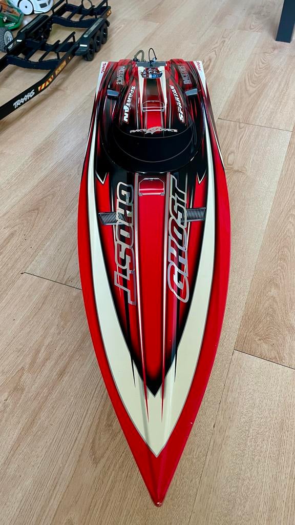 Traxxas Spartan RTR met upgrades - 80km/u snel!, Ophalen of Verzenden, Gebruikt, Groter dan 1:32, Overige merken