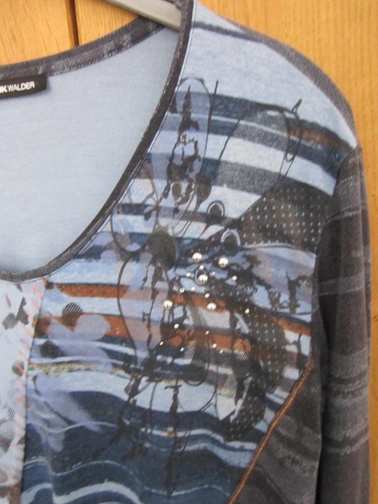 Frank Walder shirt maat 44/46., Blauw, Maat 42/44 (L), Ophalen of Verzenden, Lange mouw