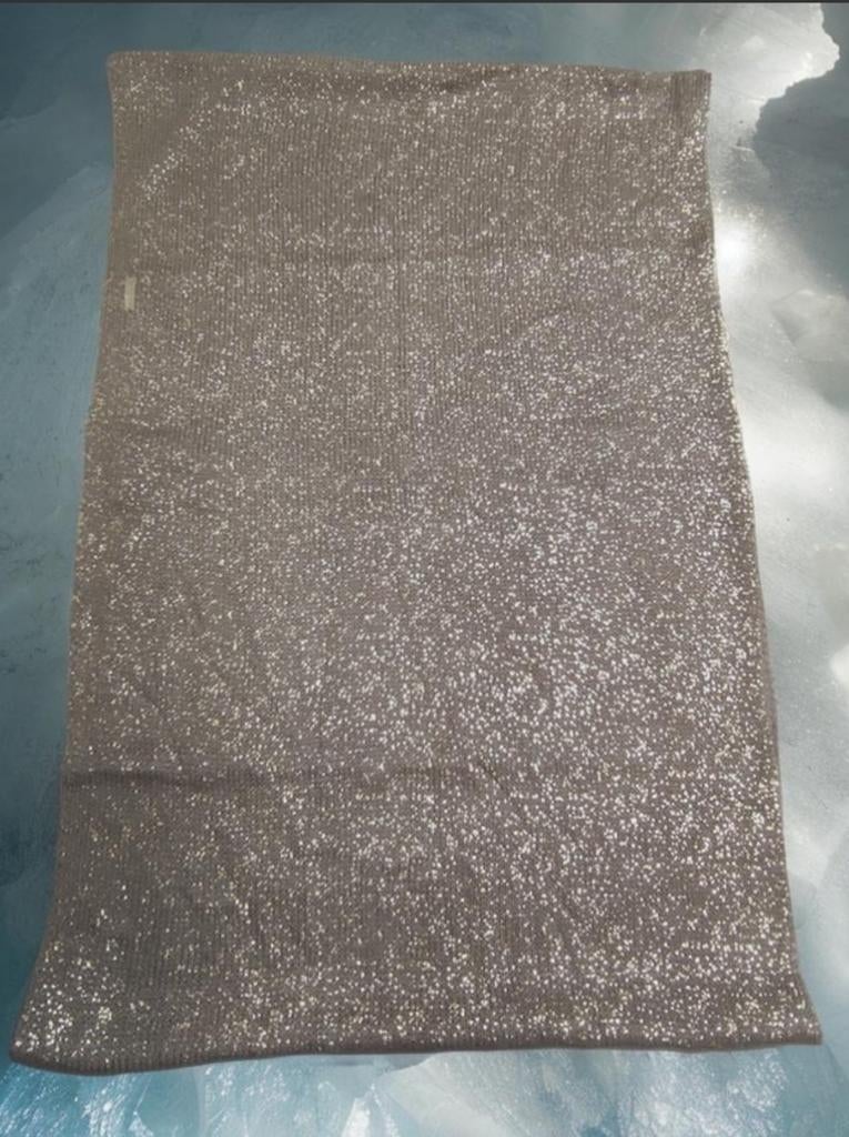 Tahari Infinity Sjaal Bruin/Goud, Kleding | Dames, Tahari, Verzenden, Zo goed als nieuw, Sjaal