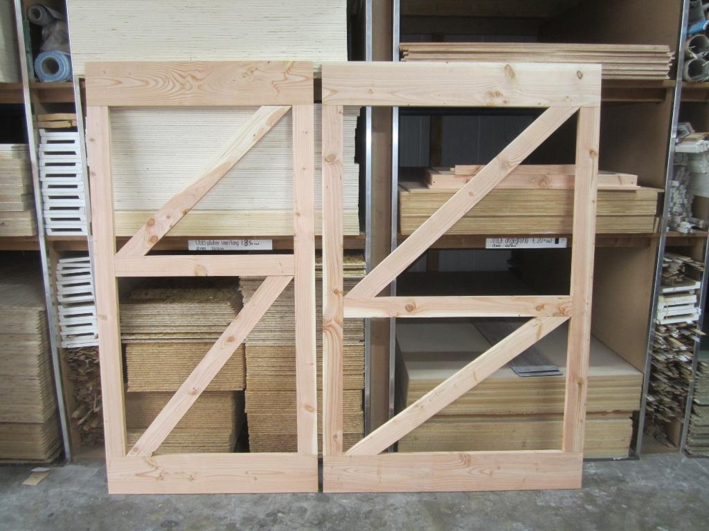 deurframes douglas voor overkapping of tuinhuis, Ophalen, 80 tot 100 cm, Nieuw, Buitendeur