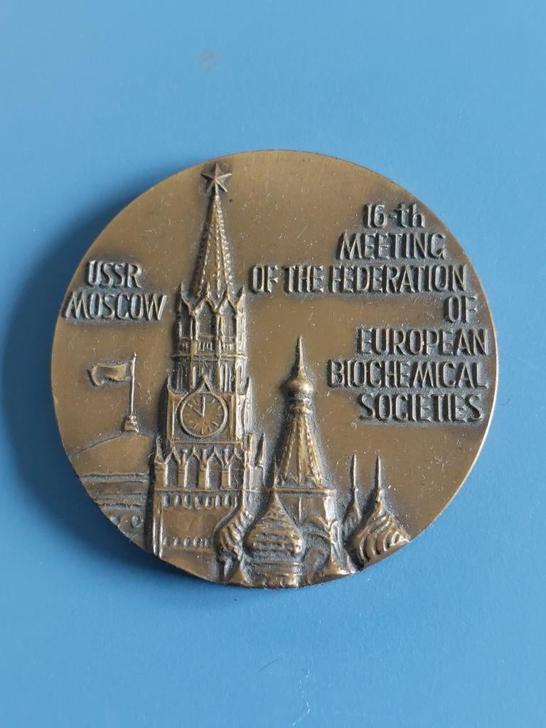 Penning european biochemical societies 1984, Ophalen of Verzenden, Brons, Buitenland
