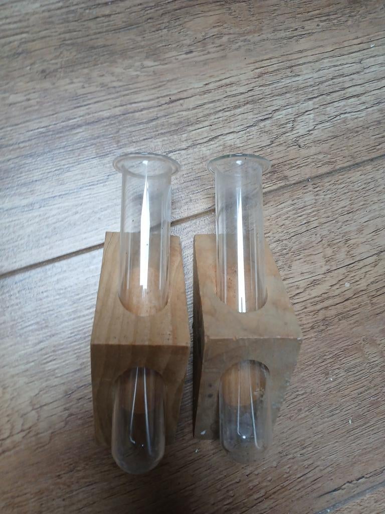 Leuke stek vaasjes om op te hangen, Gebruikt, Overige kleuren, Ophalen of Verzenden, Glas