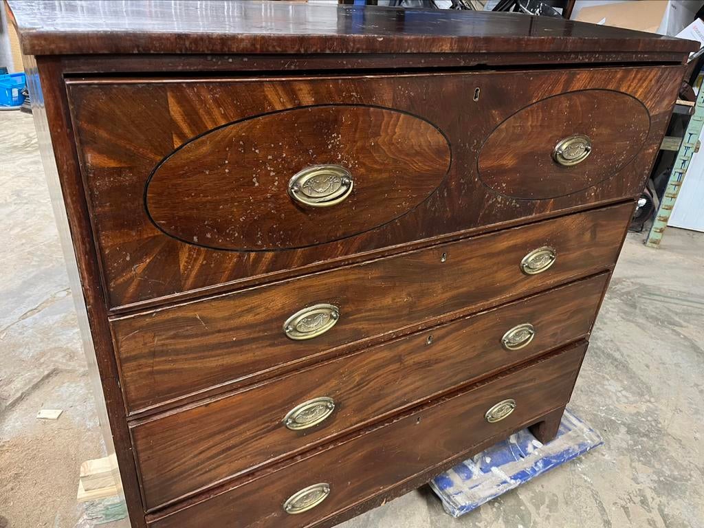 Engelse commode bureau, Ophalen of Verzenden