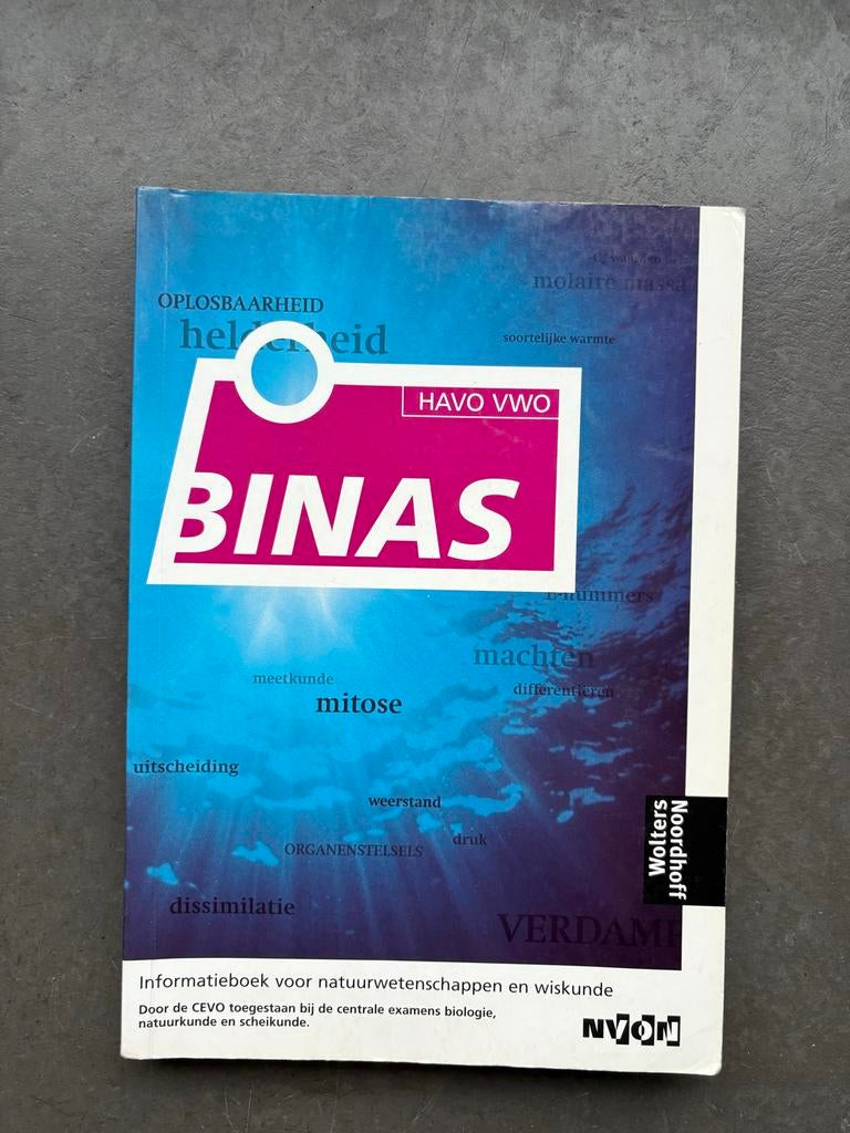 BINAS Informatieboek HAVO/VWO, Ophalen of Verzenden, Gelezen, HAVO, Biologie