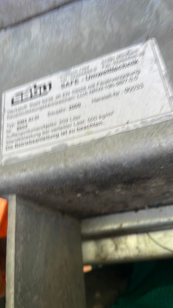 Onderhoudsvrij opslag gevaarlijke stoffen, Ophalen, Zo goed als nieuw