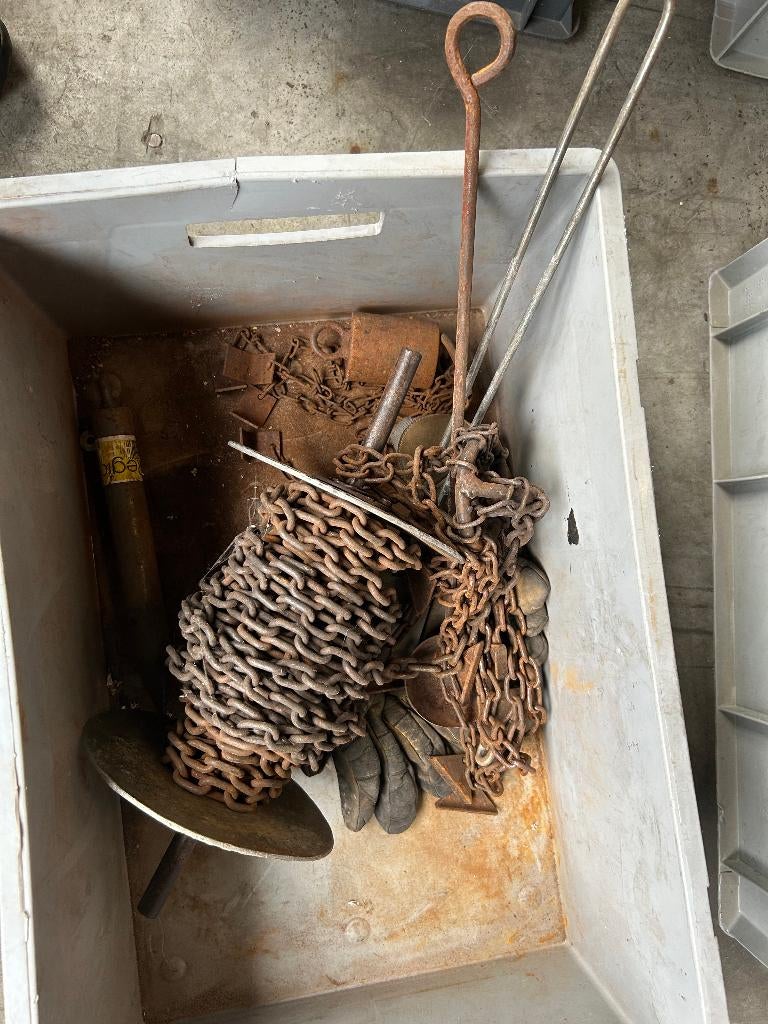 Schoorsteen schoonmaak set, Ophalen, Gebruikt