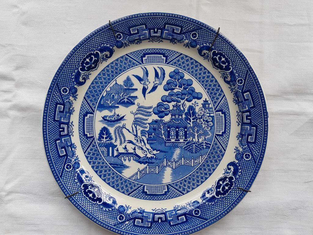 P. Regout zeer groot delftsblauw wandbord WILLOW (30 cm.), Ophalen of Verzenden