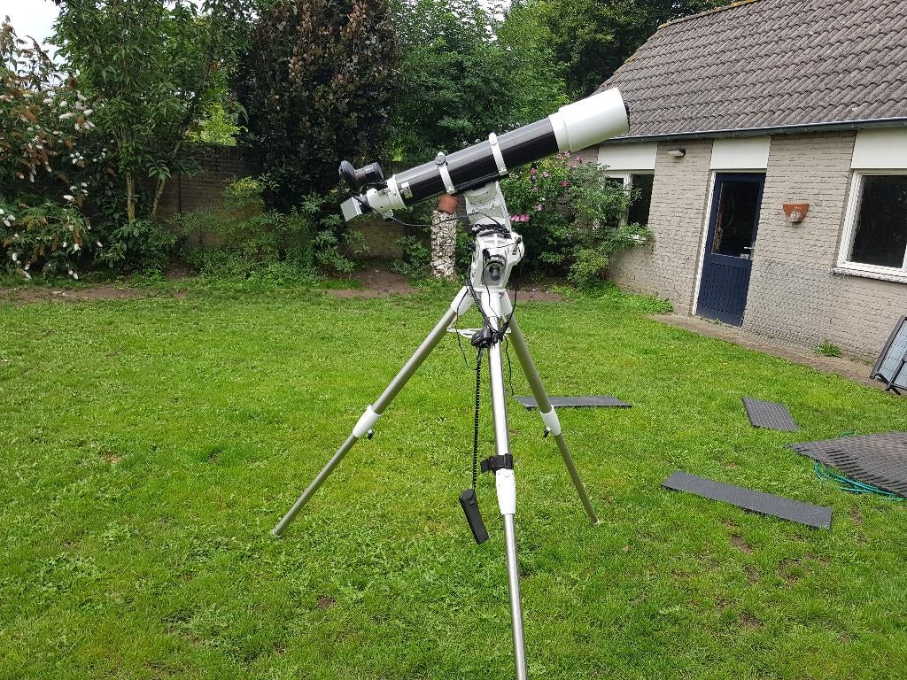 Skywatcher telescoop incl. AZ-montering, Ophalen, Zo goed als nieuw, 80 tot 200 mm, Lenzentelescoop (refractor)