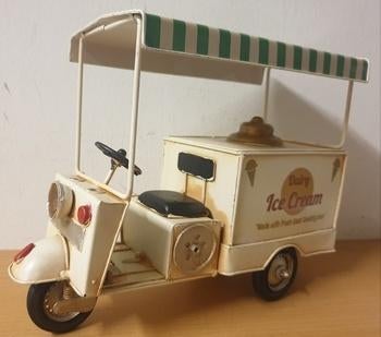 Ijsco bakfiets metalen miniatuur fiets deco blikken model