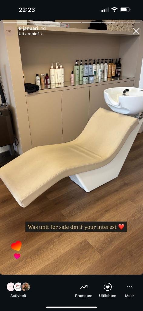 Wasunit kapsalon, Huis en Inrichting, Stoelen, Ophalen, Kunststof, Gebruikt, Overige kleuren