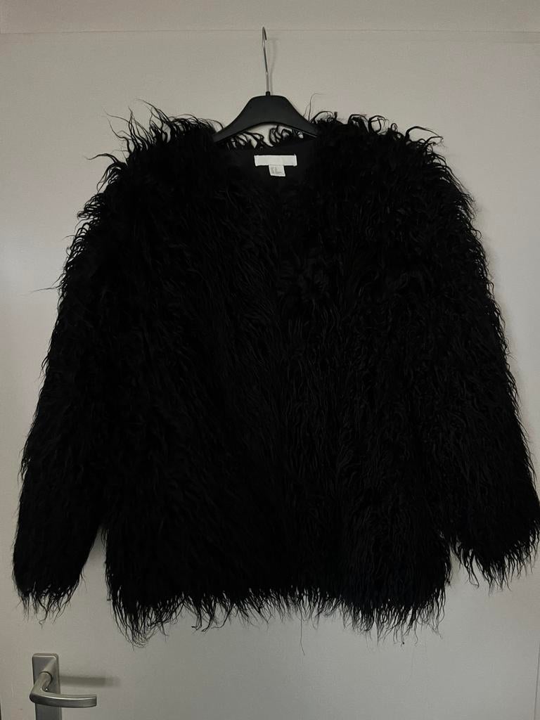 Bontjas h&m zwart xs, Kleding | Dames, Ophalen of Verzenden, Nieuw, Maat 34 (XS) of kleiner, Zwart