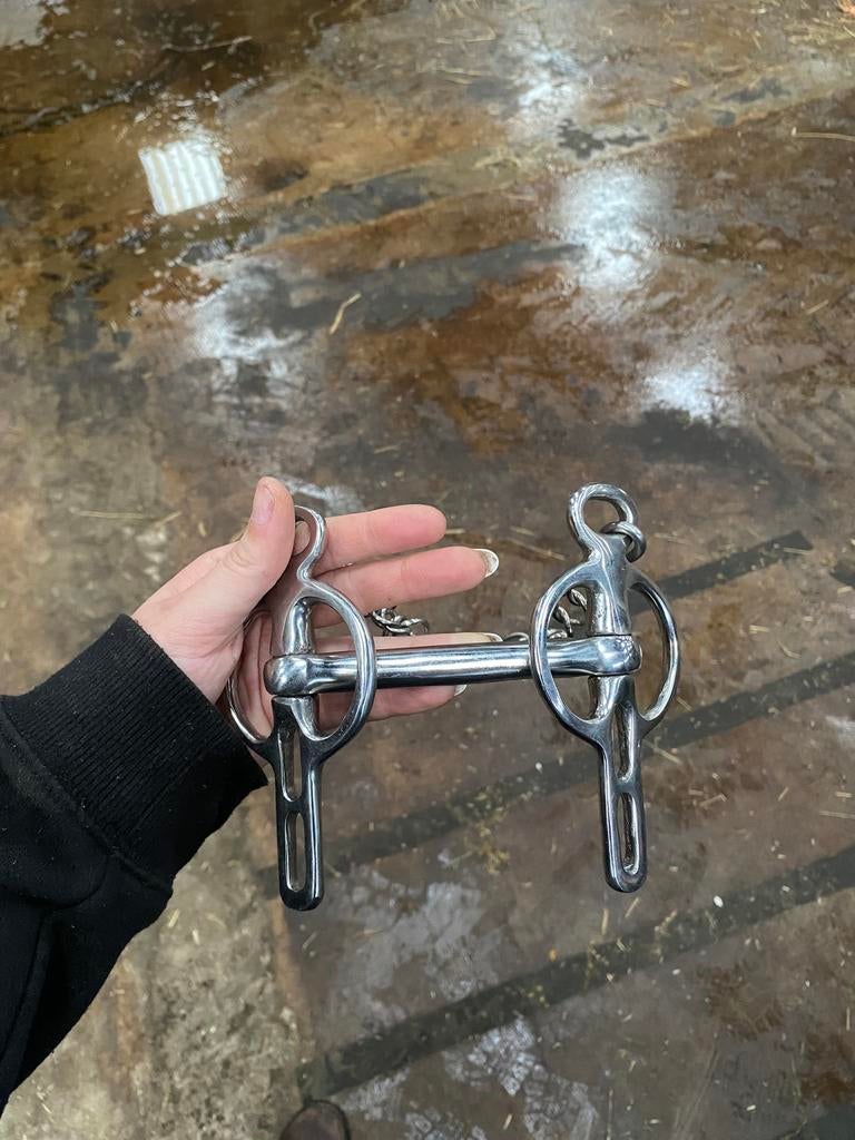 Liverpool menbit , 9,5cm. Shetlander/pony  bit, Ophalen of Verzenden, Zo goed als nieuw, Overige soorten