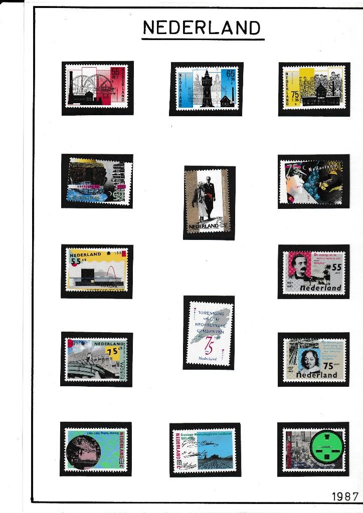 14 - jaargang 1987 postfris met blokken en vellen compleet, Ophalen of Verzenden, Postfris