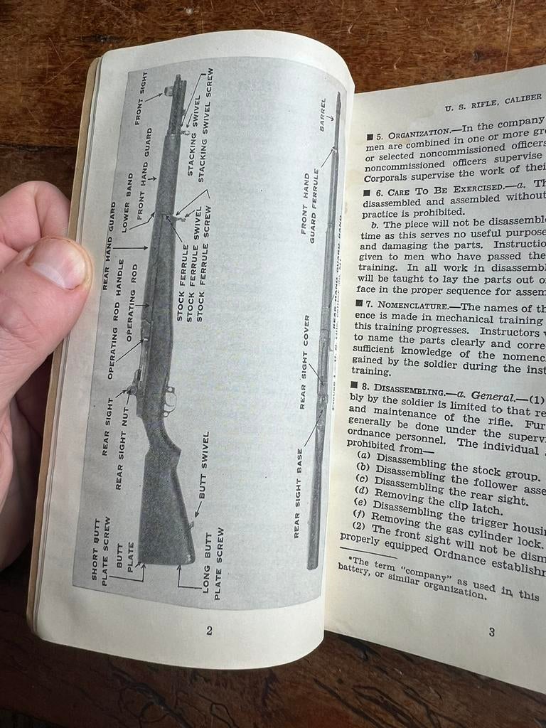WO2 Amerikaans M1 Garand Rifle techisch voorschrift 1940, Verzamelen, Amerika, Verzenden, Boek of Tijdschrift