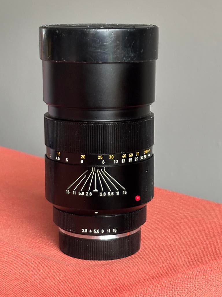 Leica Leitz Elmarit R180mm F2,8   Cam 3, Ophalen of Verzenden, Zo goed als nieuw, Telelens