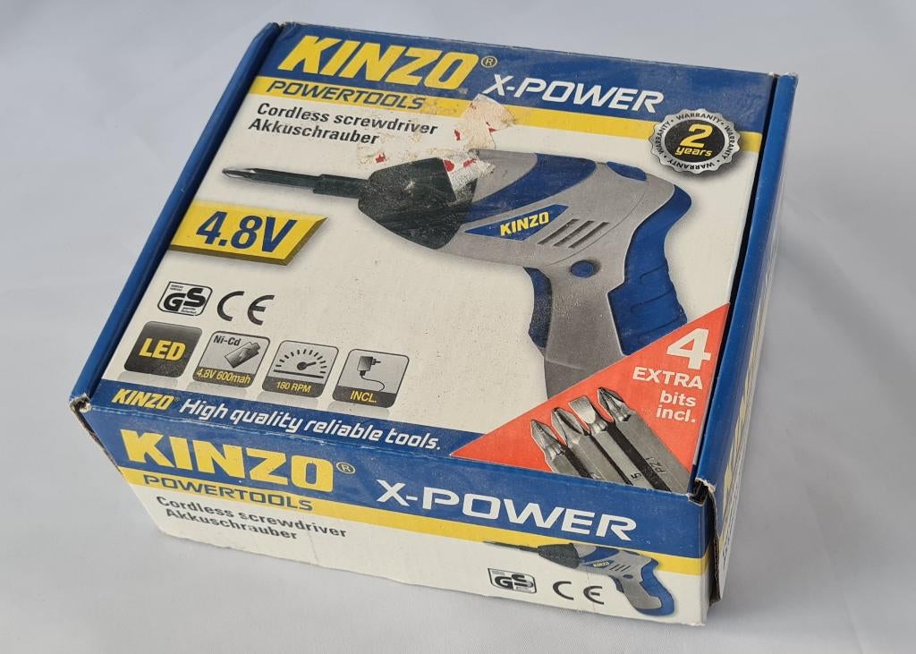 Kinzo Accuschroevendraaier, Ophalen of Verzenden, Zo goed als nieuw, Boor- en Schroefmachine