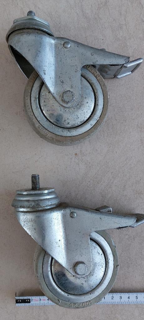 ZWENKWIELEN met rem (2 stuks), Ophalen of Verzenden, Gebruikt