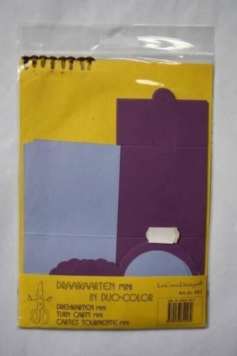 Leane draaikaarten duo mini blauw/lila, Ophalen of Verzenden, Nieuw, Overige thema's, Blanco kaart of Basiskaart