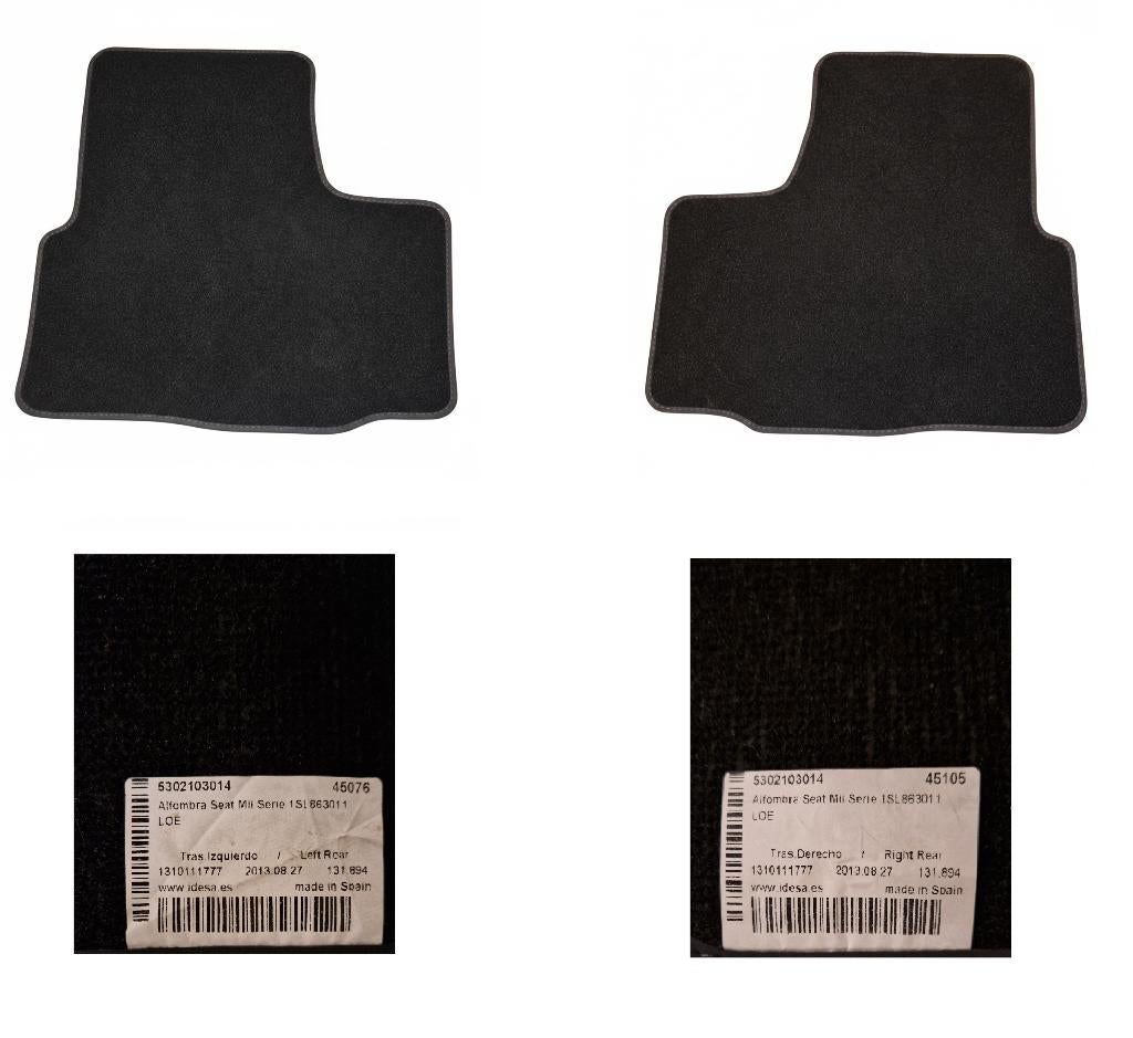 Originele mattenset achter Seat Mii / VW Up / Skoda Citigo, Ophalen of Verzenden, Zo goed als nieuw