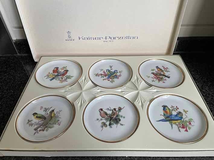 Vintage Kaiser petitfour Bordjes met 2 Vogels - Nieuw, Ophalen of Verzenden