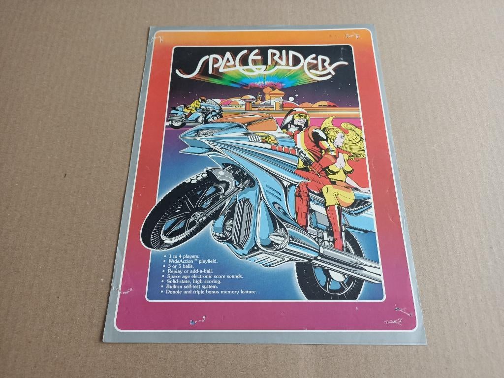 Flyer/ Folder: Atari Space Riders (1978) Flipperkast, Gebruikt, Elektronisch, Ophalen of Verzenden, Williams