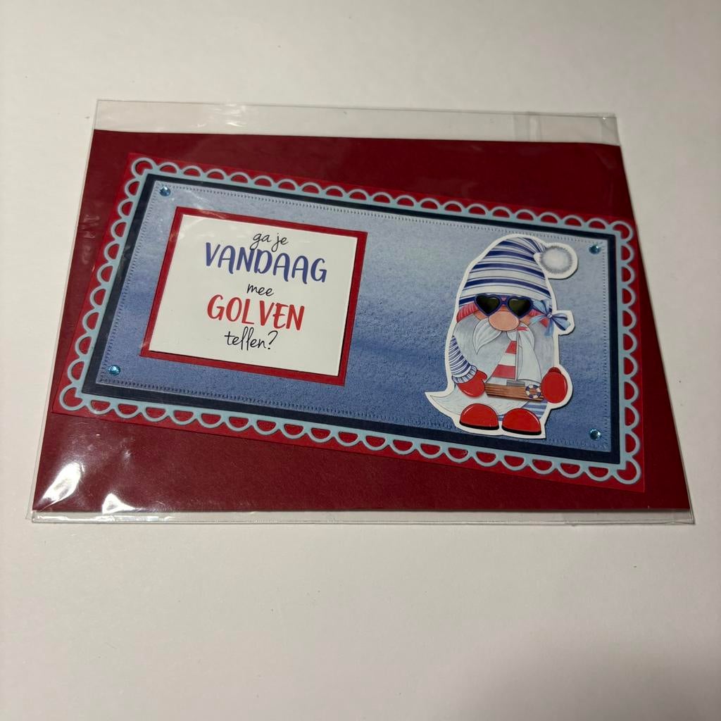 Mini slim kaart maritiem ga je vandaag mee golven tellen?, Ophalen of Verzenden, Overige thema's