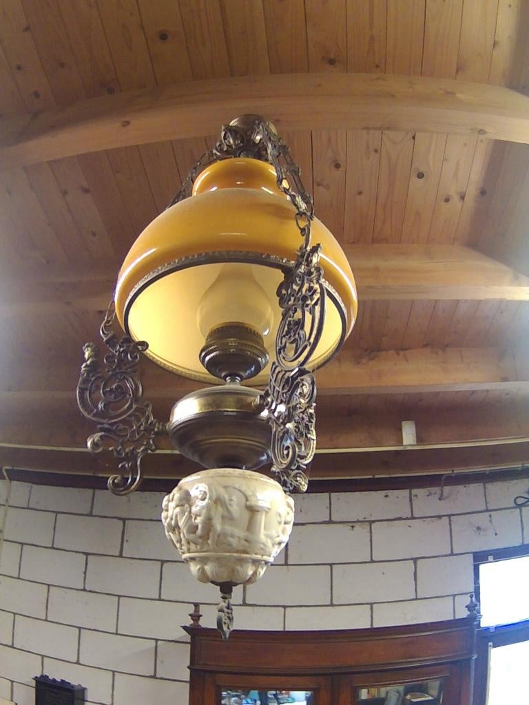 hanglampen vintage diversen, Ophalen, Gebruikt, Glas, Minder dan 50 cm