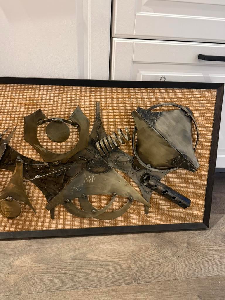 UNIEK Vintage Brutalist Henrik Horst Wall Panel Wall Object, Ophalen of Verzenden