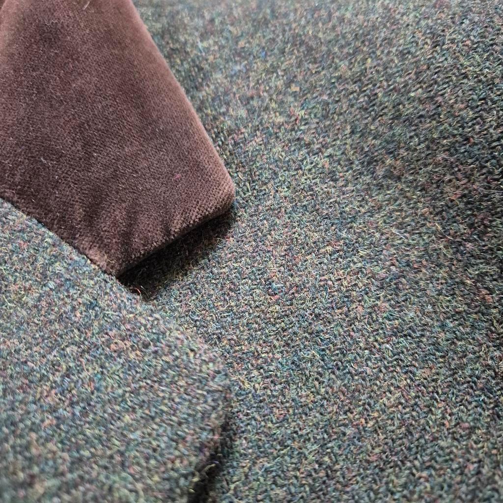 M38 Lanaby's colbert, mosgroen, bruine fluweel kraag 70% wol, Maat 38/40 (M), Lanaby 's, Ophalen of Verzenden, Zo goed als nieuw