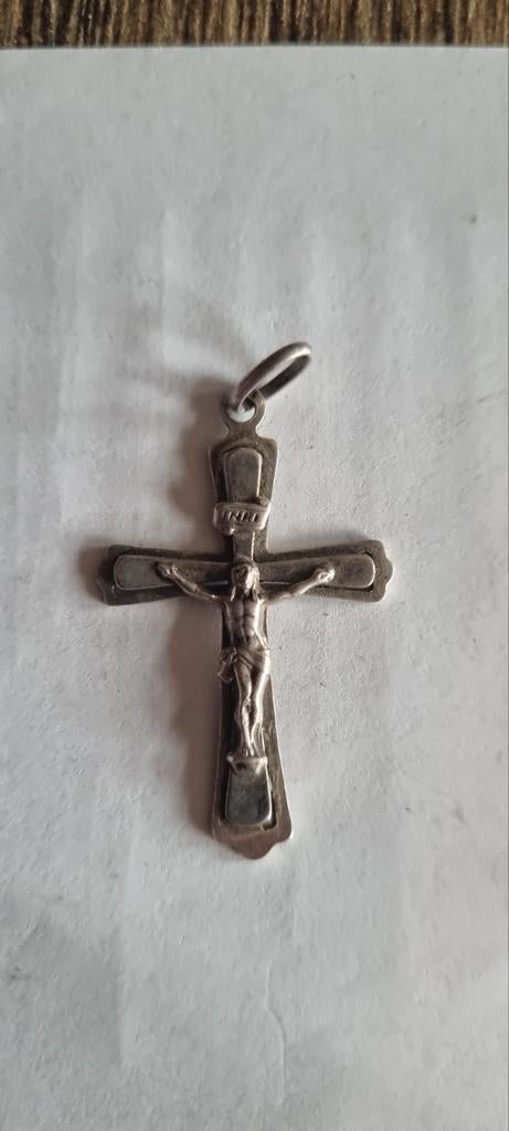 Zilveren hanger kruis .925, Ophalen of Verzenden, Zilver, Zilver, Kruis of Symbool