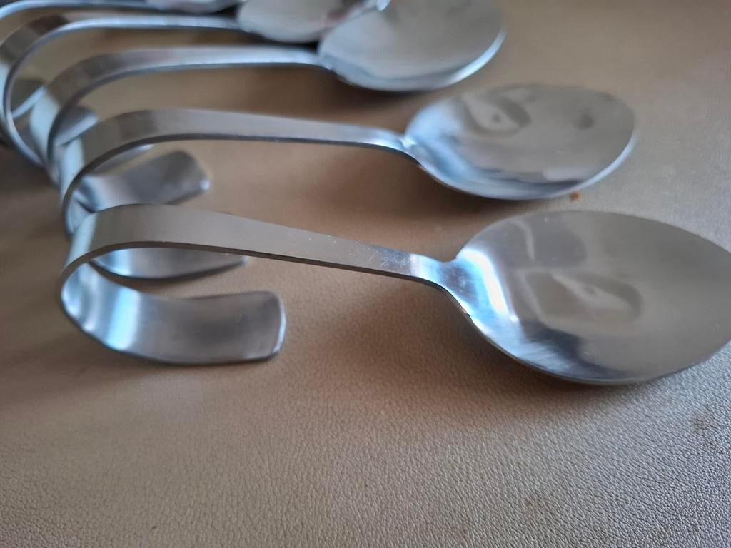 24 st. RVS Amuse lepels, Ophalen of Verzenden, Zo goed als nieuw, Rvs of Chroom, Vaatwasserbestendig