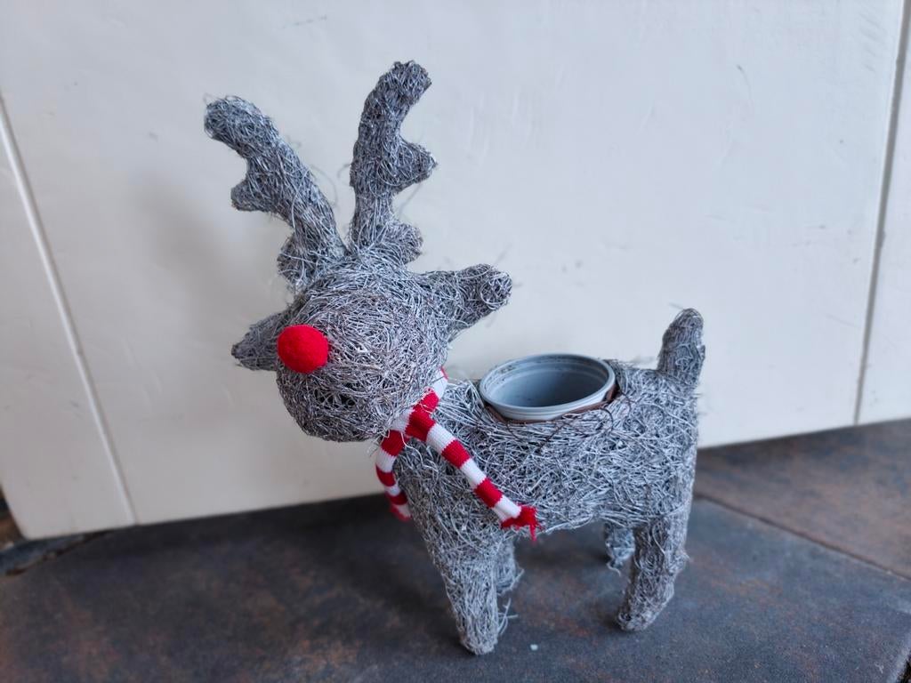 Leuke rendier bloempot - GRATIS, Ophalen of Verzenden, Grijs