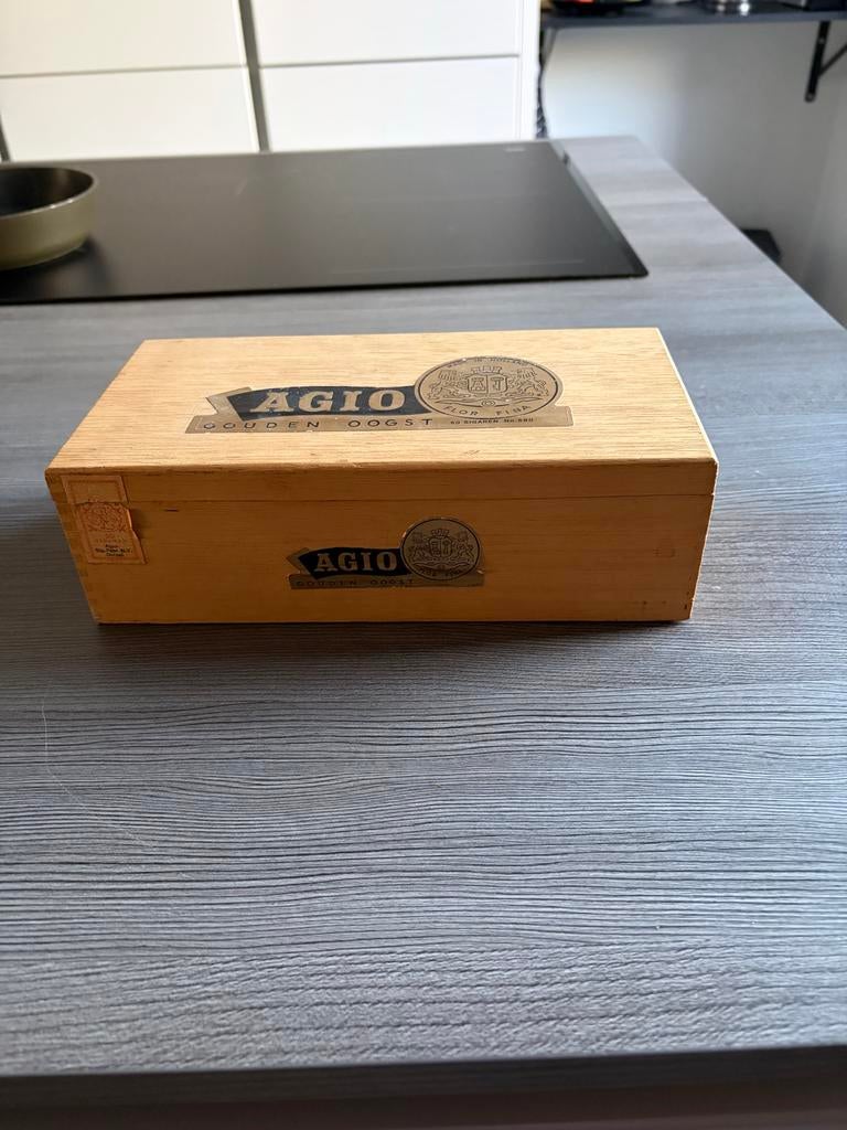 Agio Gouden Oogst sigarenkistje, Ophalen of Verzenden, Gebruikt