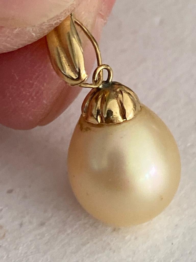 Geel gouden hanger parel 750, Verzenden, Goud, Hanger