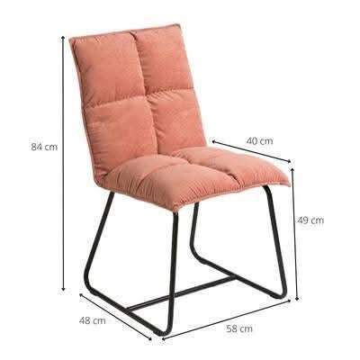 Set van vier oudroze rib eetkamerstoelen van Xenos, Ophalen, Gebruikt, Vier