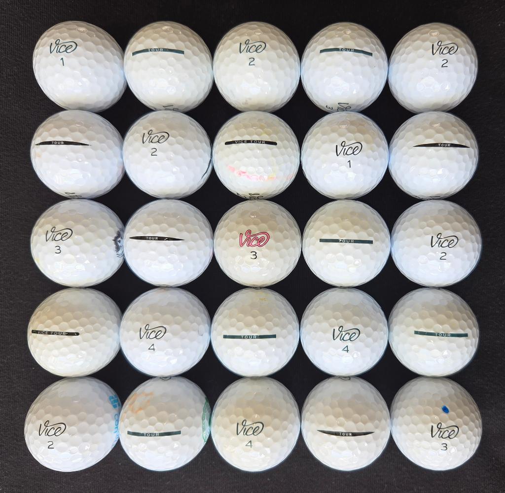 25 mooie Vice Tour golfballen, Sport en Fitness, Golf, Ophalen of Verzenden, Zo goed als nieuw, Bal(len)