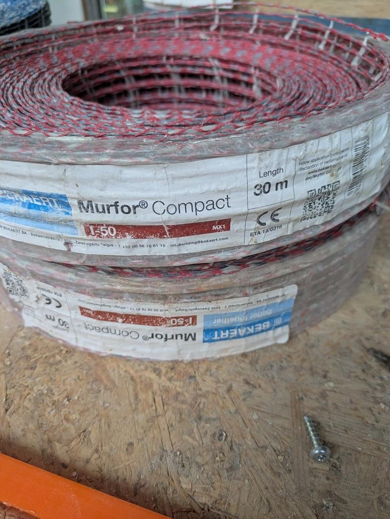 Murfor Compact metselwerkwapening - Diverse types, Ophalen of Verzenden, Nieuw, 250 mm of meer, Overige typen