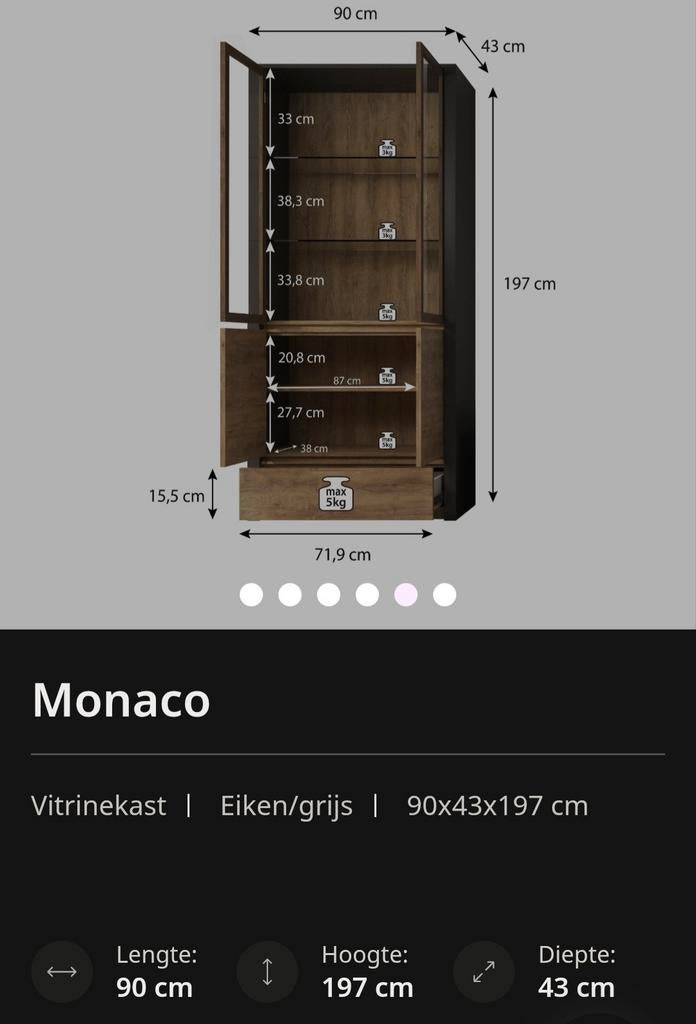 Complete woonkamer meubel set Monaco, Ophalen
