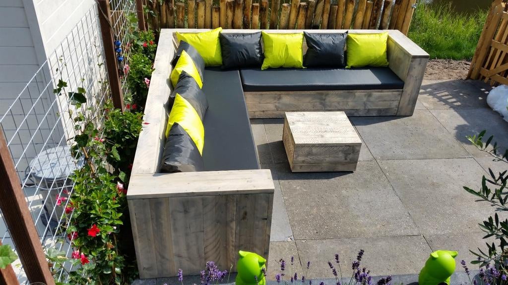 loungeset tuinset tuintafel horeca cafe terras maatwerk, Tuin en Terras, Ophalen of Verzenden, Hout