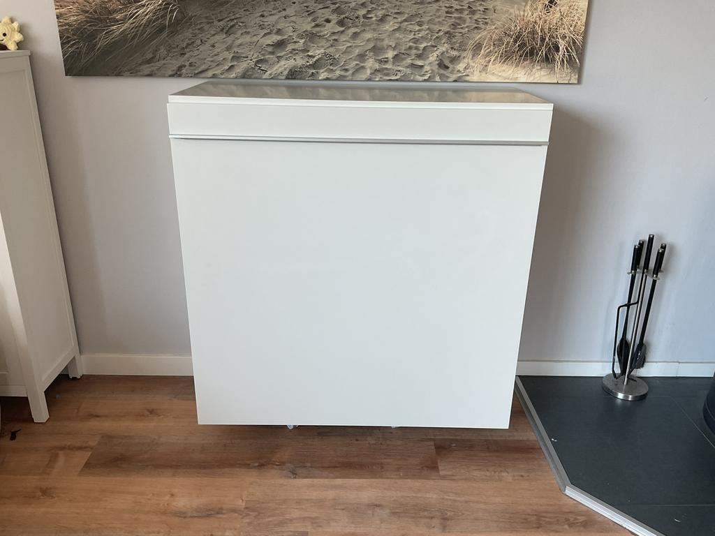 Interlübke Uno compacte bedkast-Ideaal voor kleine ruimtes, Ophalen, 90 cm, Eenpersoons, Wit