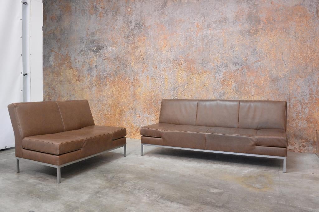 ZGAN! exclusieve leren Jori Variabolo bank en loveseat!, Jori, 150 tot 200 cm, Tweepersoons, 75 tot 100 cm